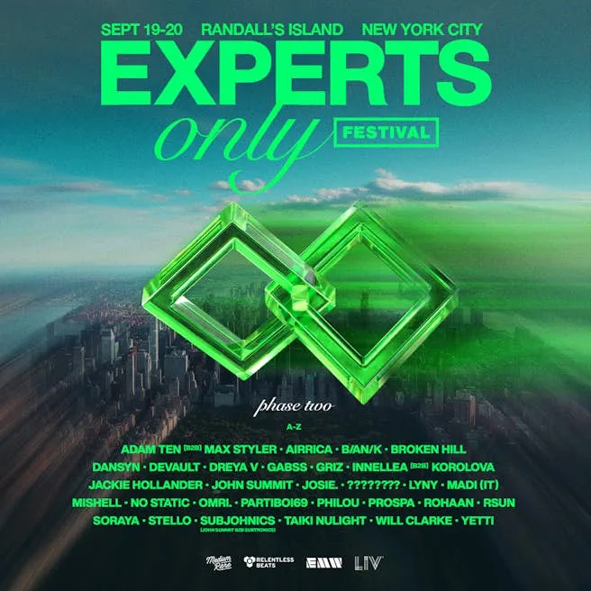 Experts Only Festival — event flyer
