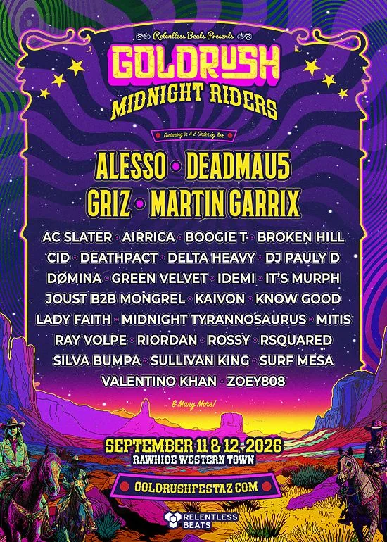 Goldrush Music Festival - Midnight Riders — event flyer