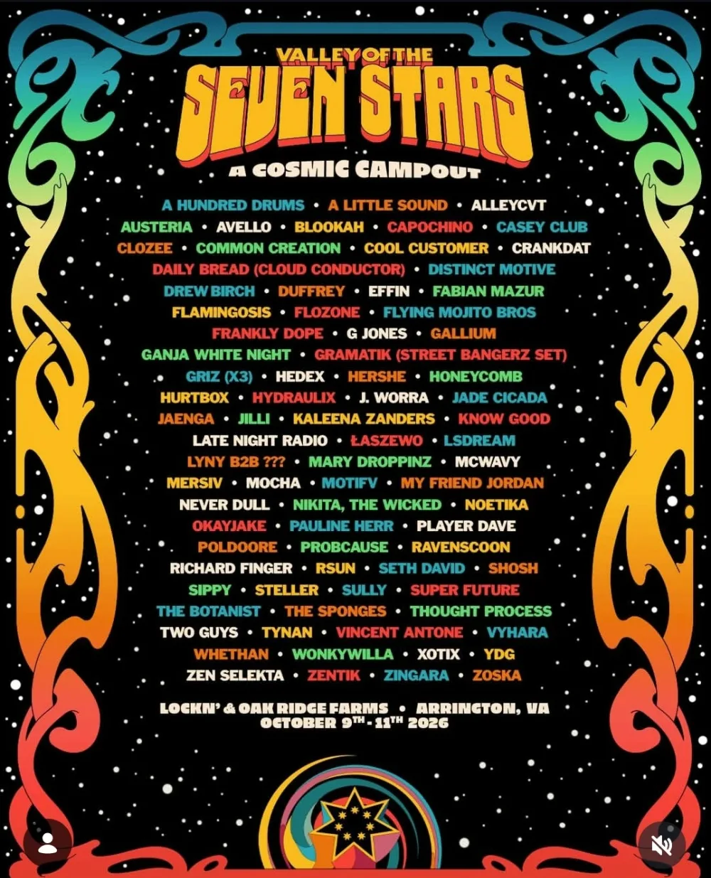 Valley Of The Seven Stars - A Cosmic Campout — event flyer