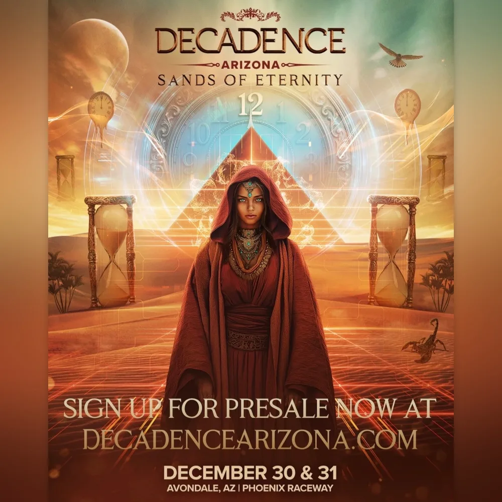 Decadence Arizona — event flyer