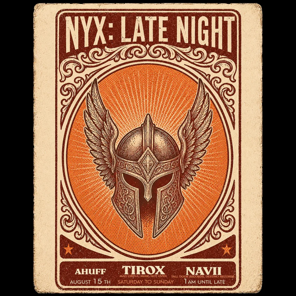 NYX - LATE NIGHT CLUBBING #067 (SATURDAY) w/ — event flyer
