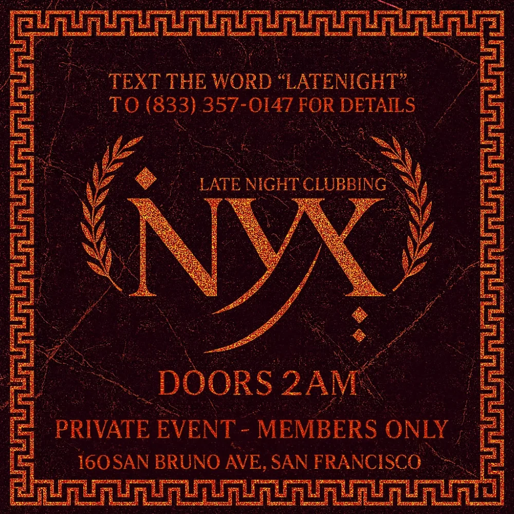 NYX - LATE NIGHT CLUBBING #100 (FRIDAY) w/ — event flyer