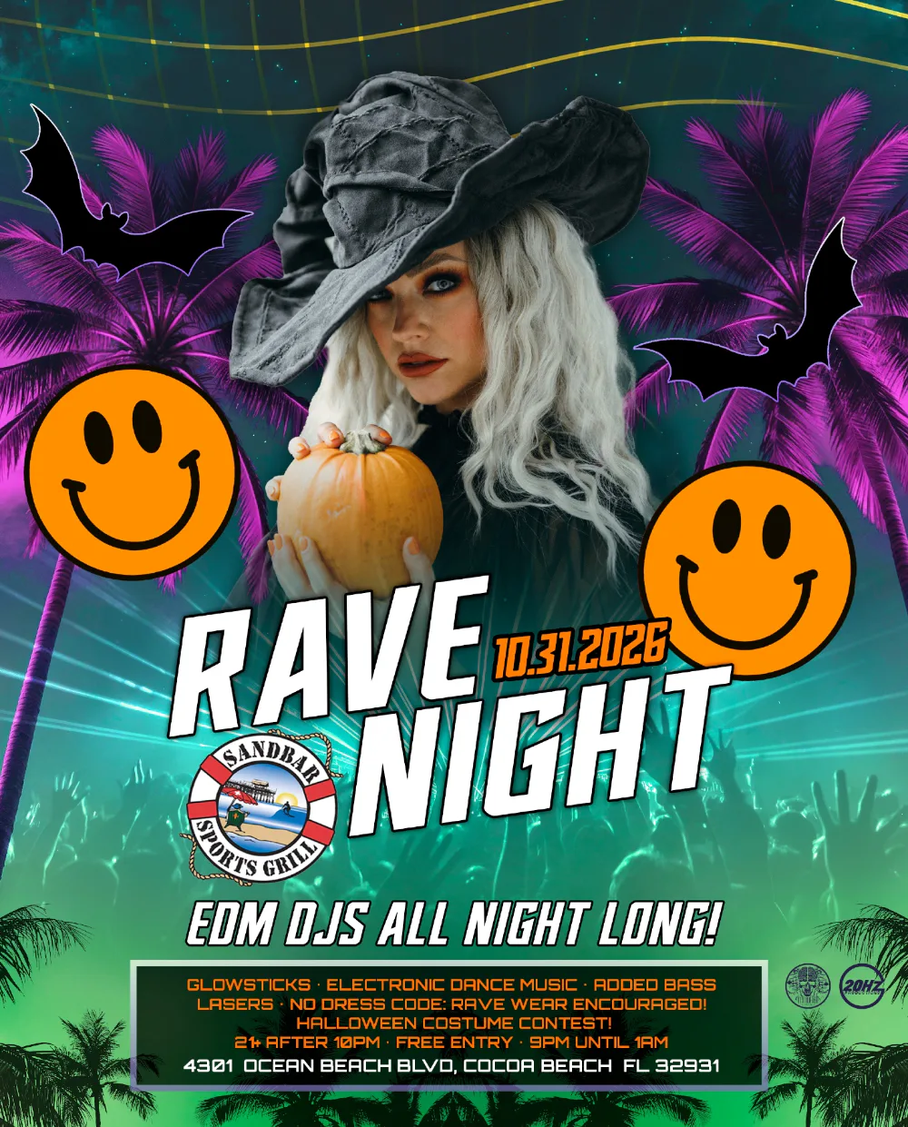 RAVE NIGHT — event flyer