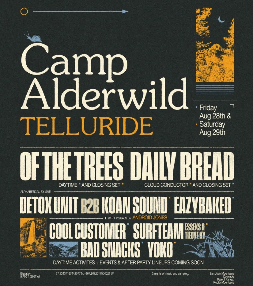Camp Alderwild — event flyer
