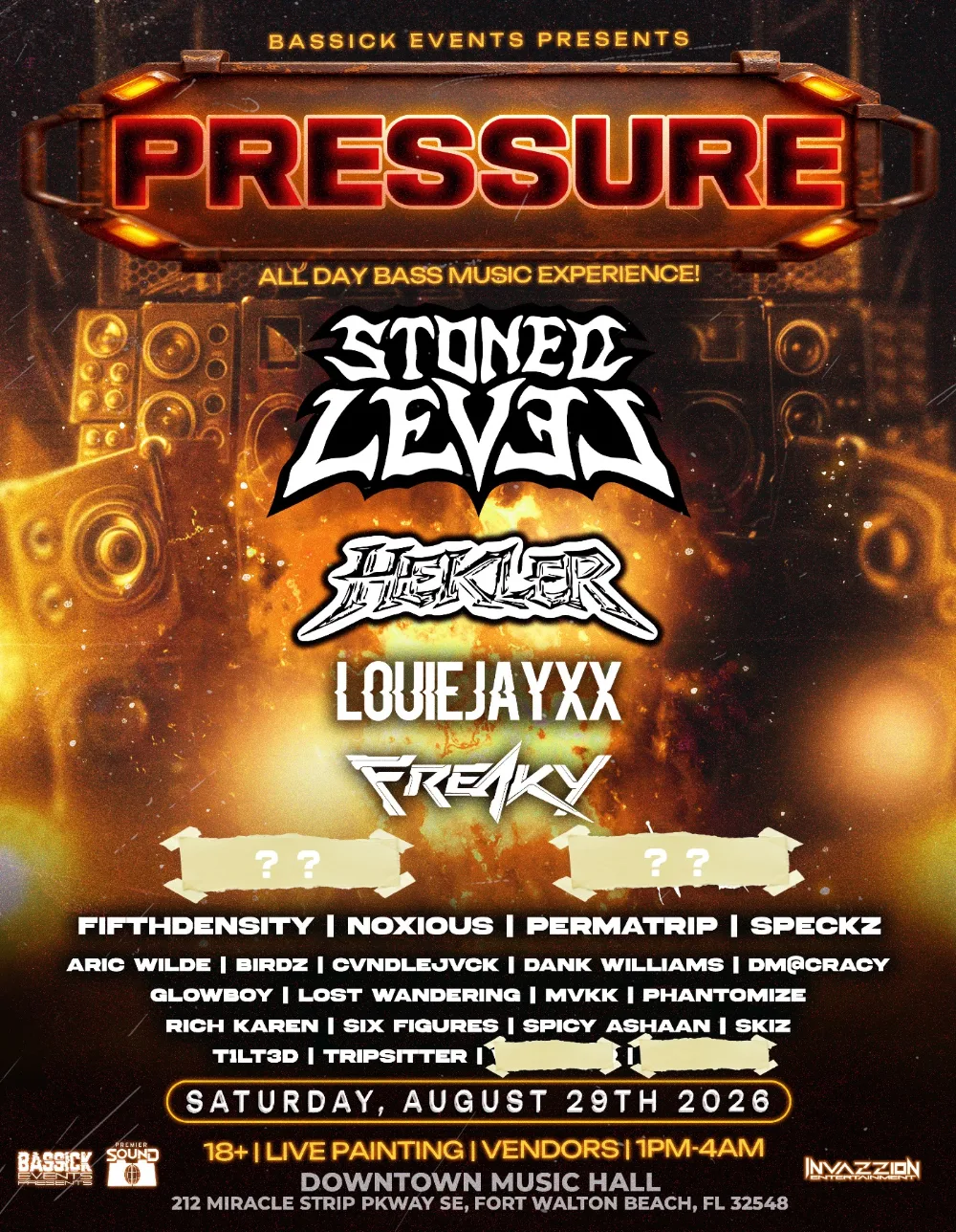 Bassick Events Presents - PRESSURE — event flyer