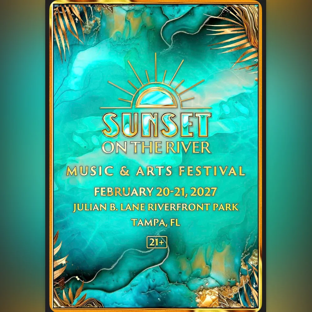 Sunset On The River - Music & Arts Festival — event flyer