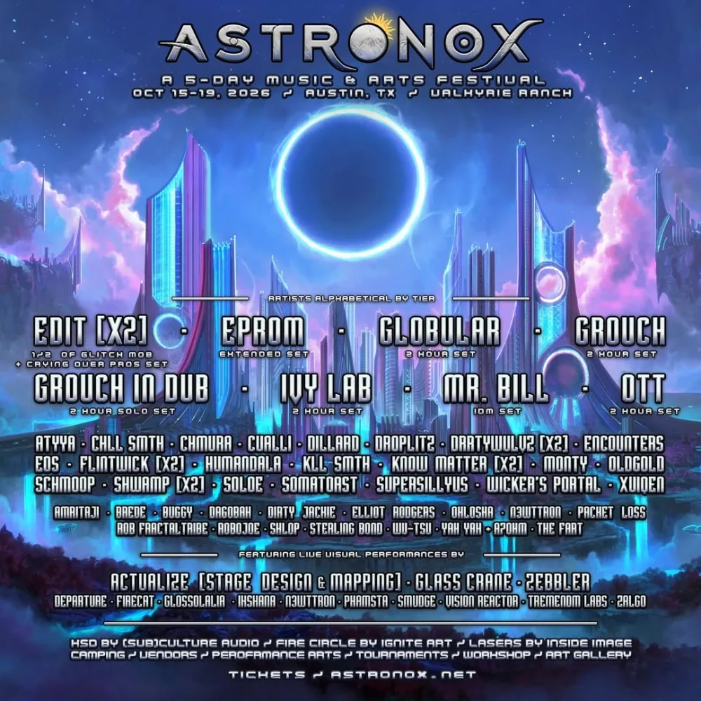 Astronox — event flyer