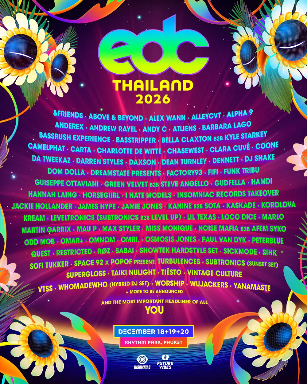 Electric Daisy Carnival Thailand (EDC) — event flyer