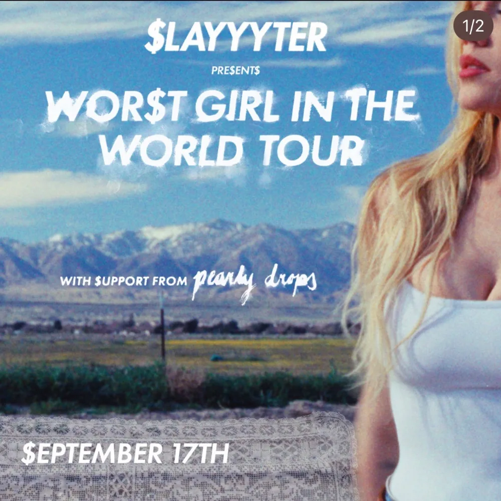 Slayyyter, Pearly Drops — event flyer