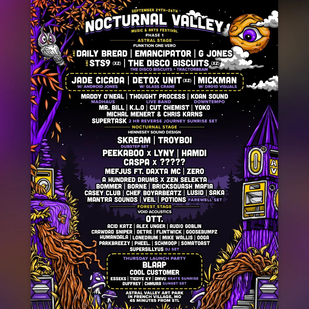 Nocturnal Valley — event flyer