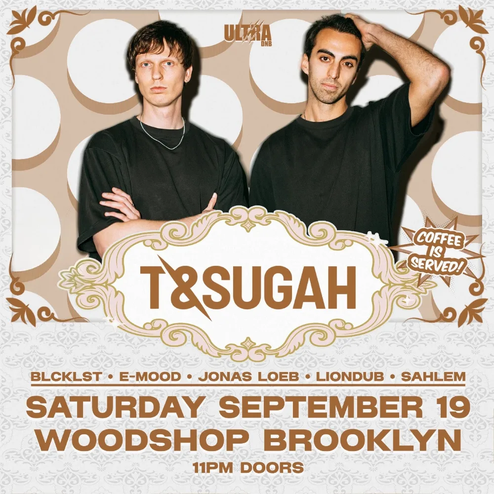 T & Sugah, Liondub, E-Mood, Jonas Loeb, Sahlem, BLCKLST — event flyer