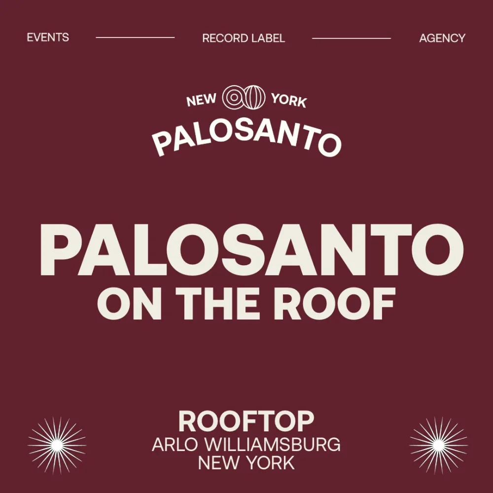 Palosanto on the Roof — event flyer