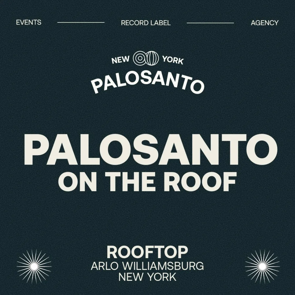 Palosanto on the Roof — event flyer
