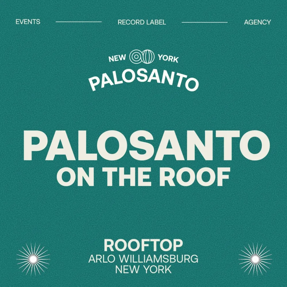 Palosanto on the Roof — event flyer