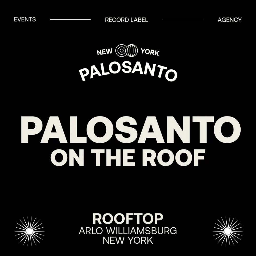 Palosanto on the Roof — event flyer