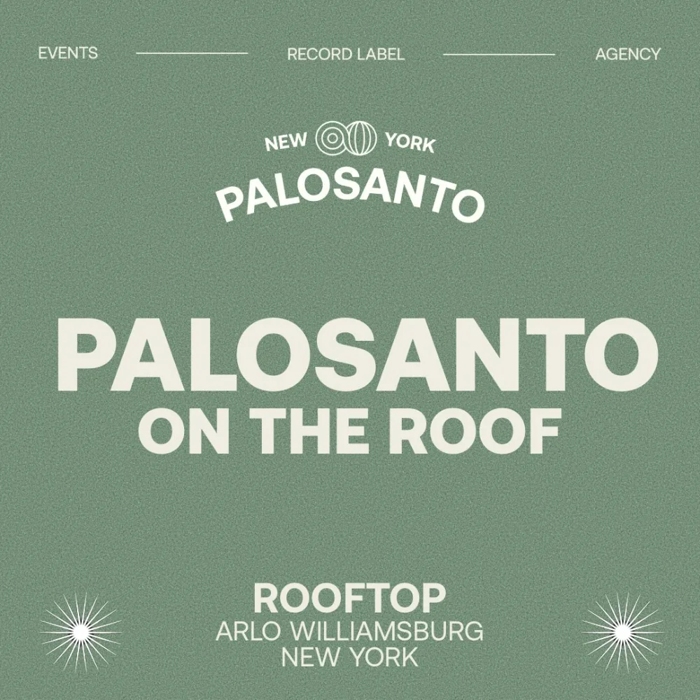 Palosanto on the Roof — event flyer