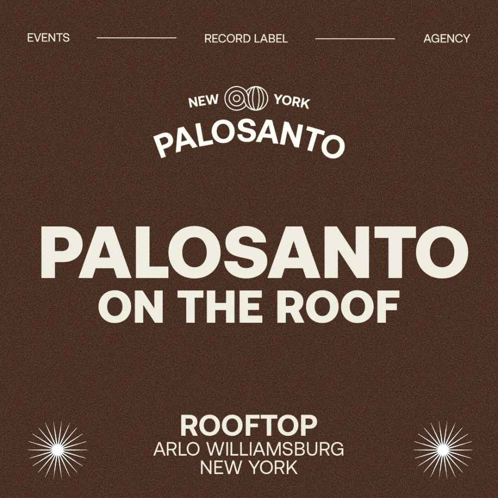 Palosanto on the Roof — event flyer