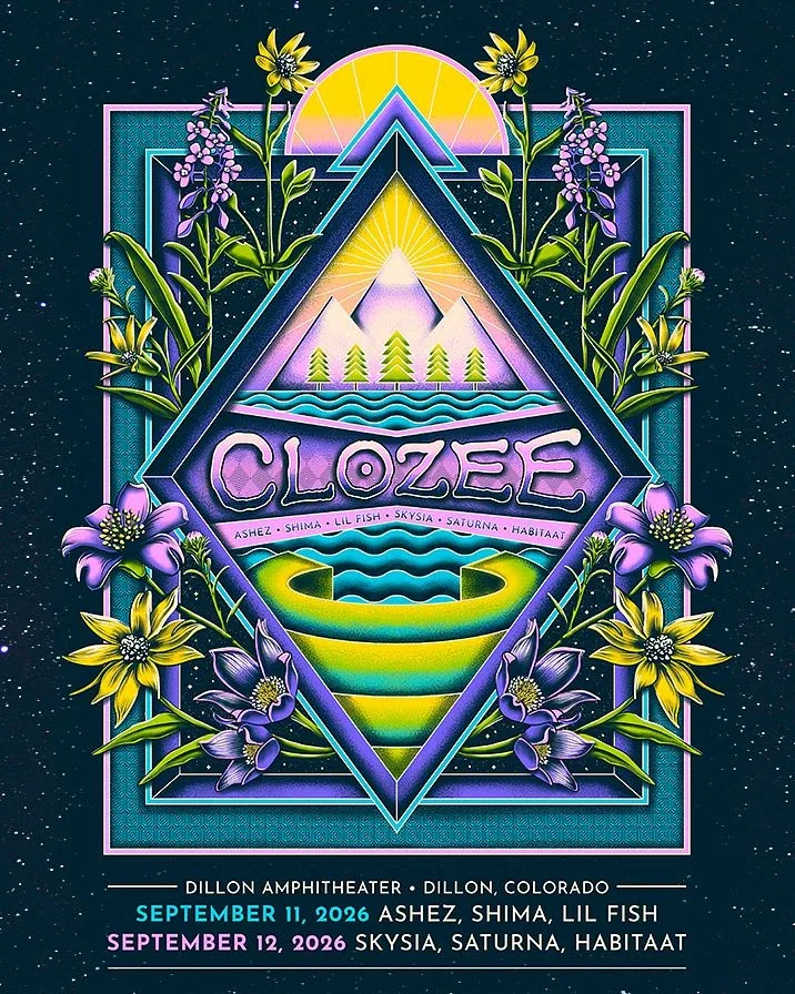 CloZee, Ashez, SHIMA, Lil Fish — event flyer