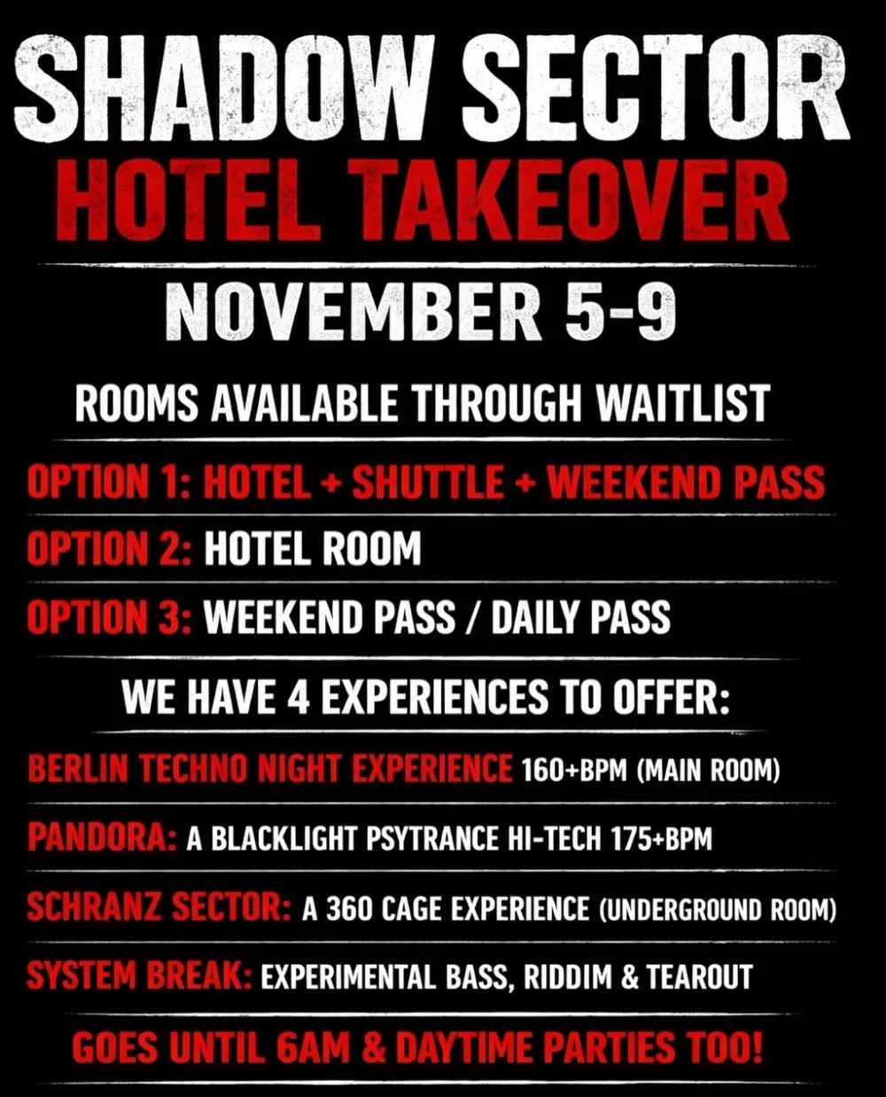 Berlin Techno Night Hotel Takeover — event flyer