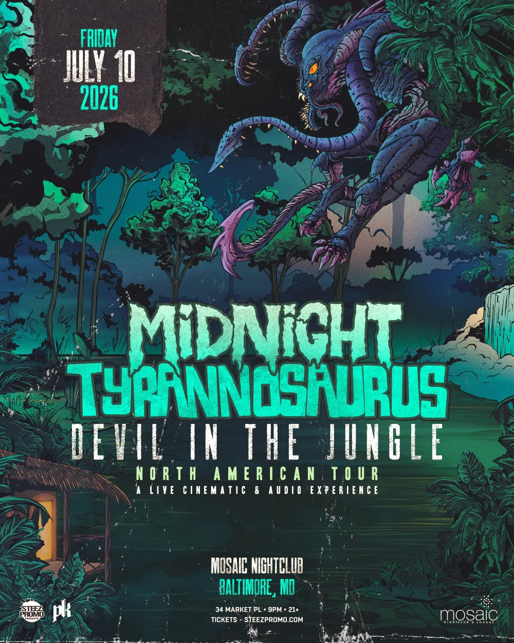 Midnight Tyrannosaurus, G3ck – Baltimore – Jul 10 | Edmtrain