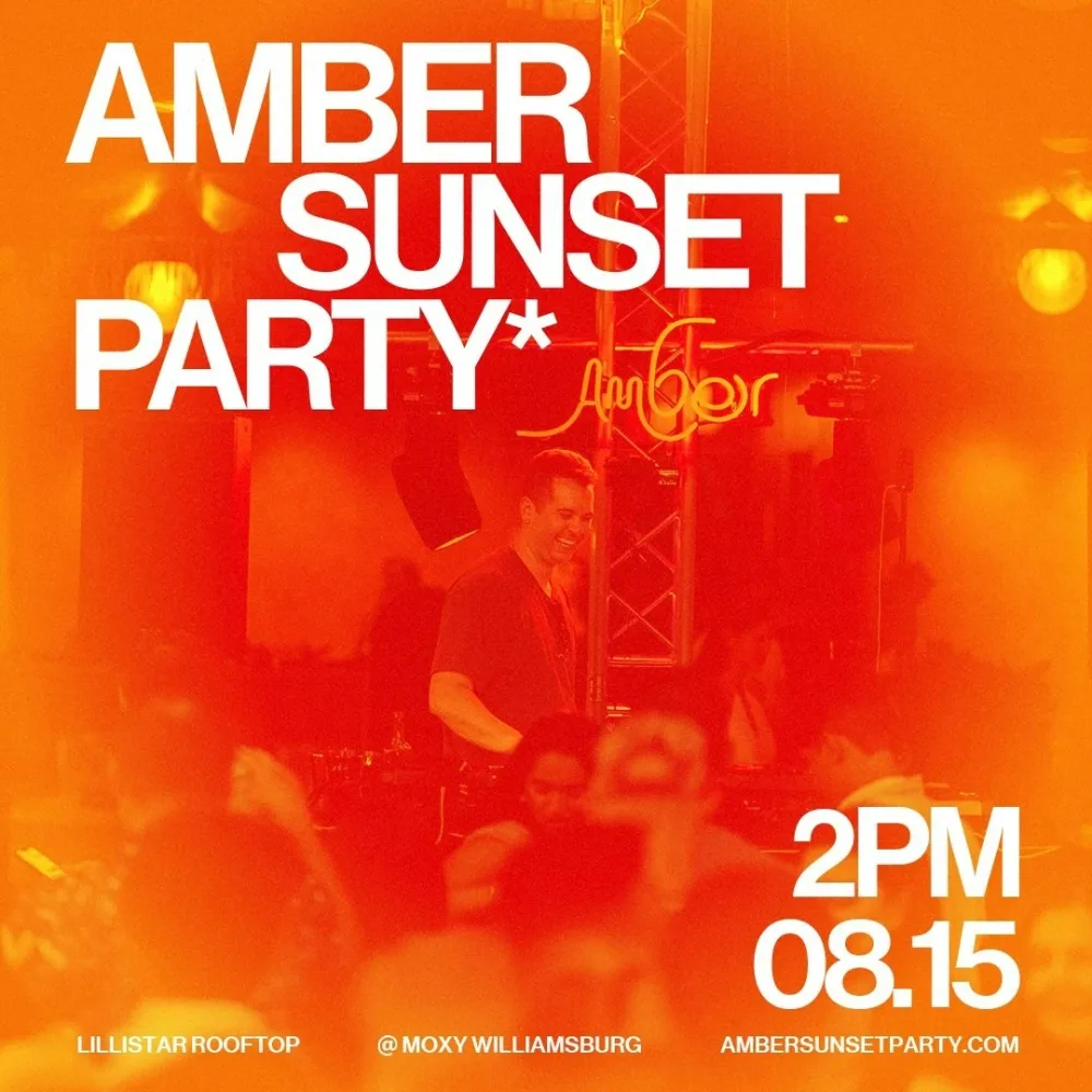 Amber Sunset Party — event flyer