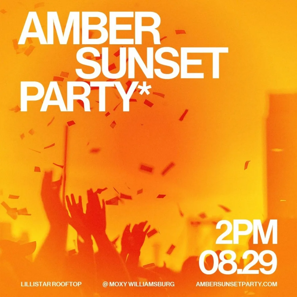Amber Sunset Party — event flyer