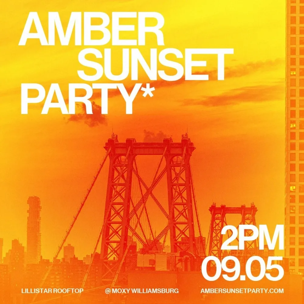 Amber Sunset Party — event flyer