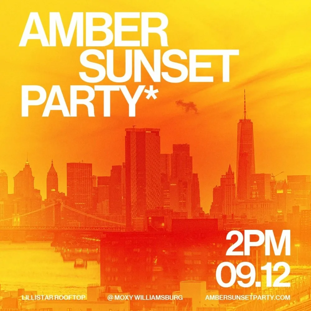 Amber Sunset Party — event flyer