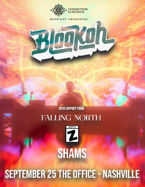 Blookah, Falling North, Zotti — event flyer