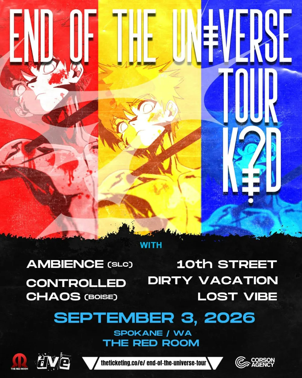 End Of The Universe North America Tour — event flyer