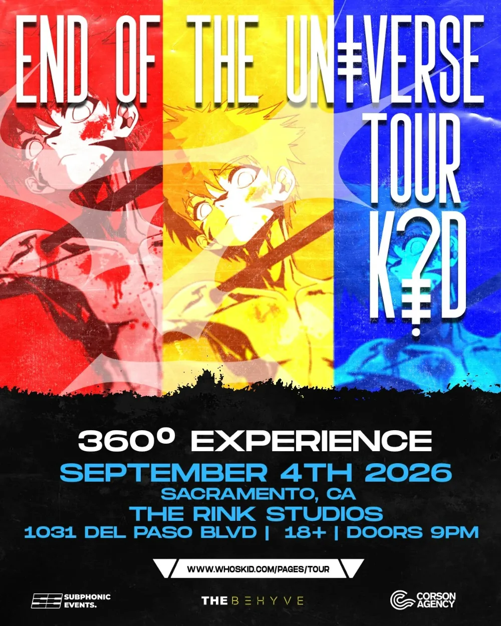 End Of The Universe Tour - K?d — event flyer