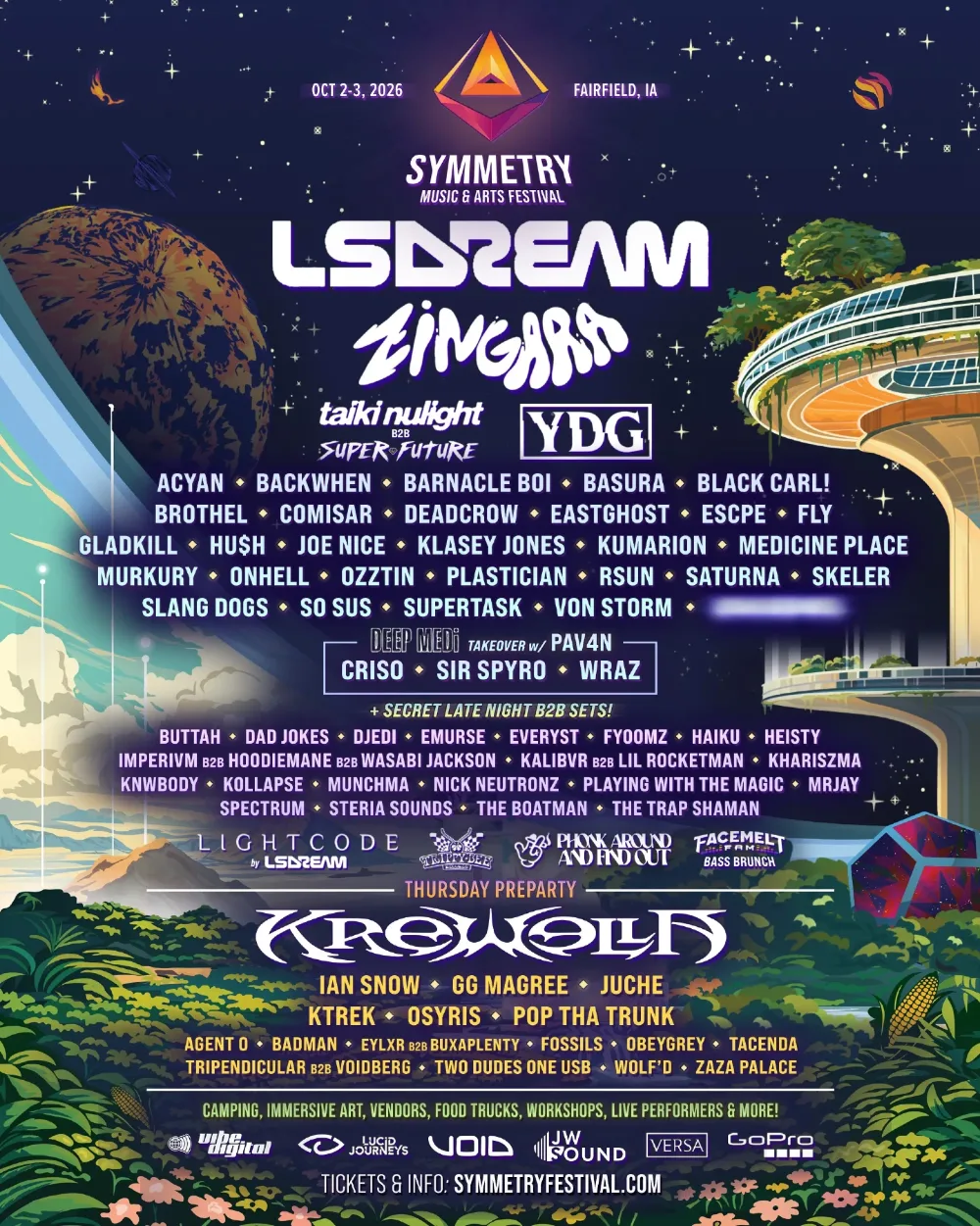 Symmetry Music & Arts Festival — event flyer