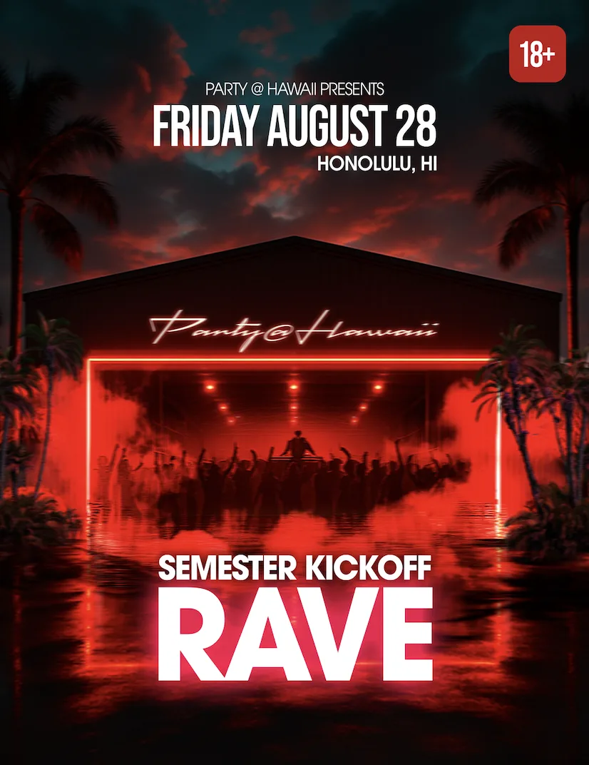 Semester Kickoff Rave — event flyer