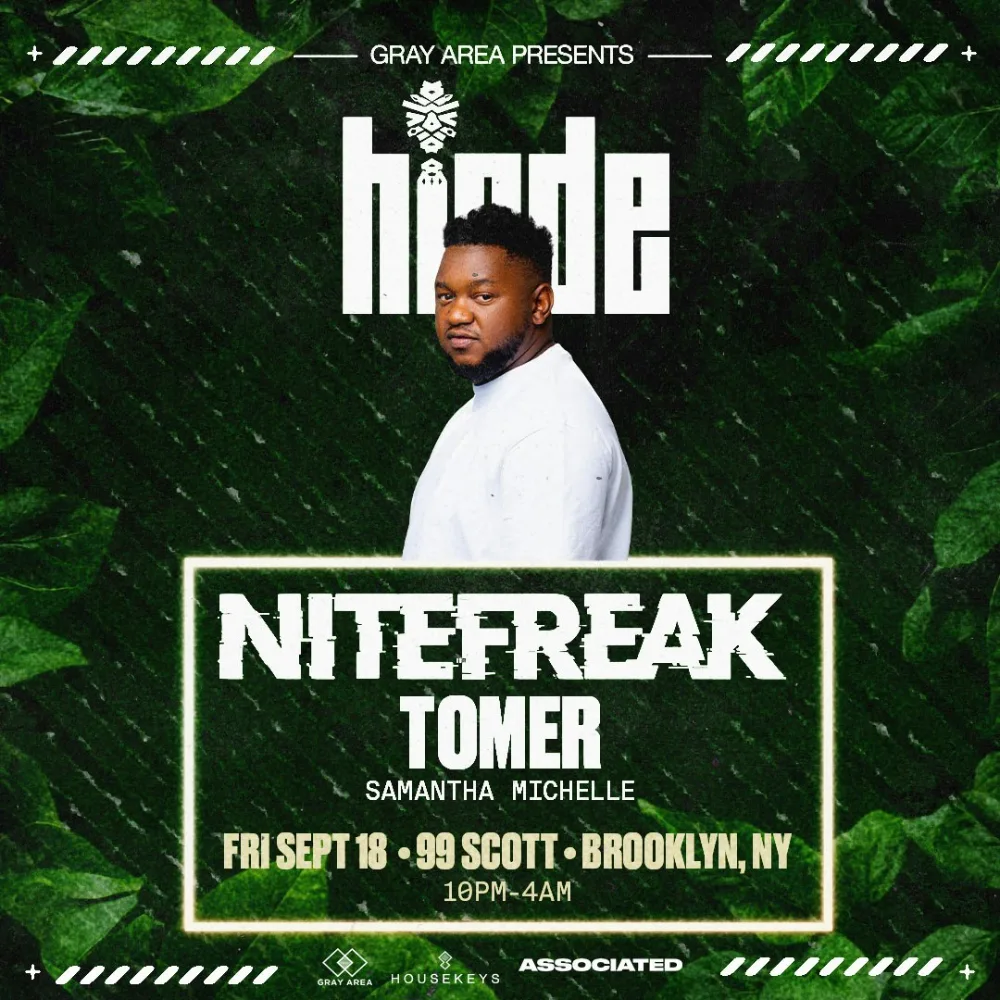 Nitefreak presents Hinde — event flyer
