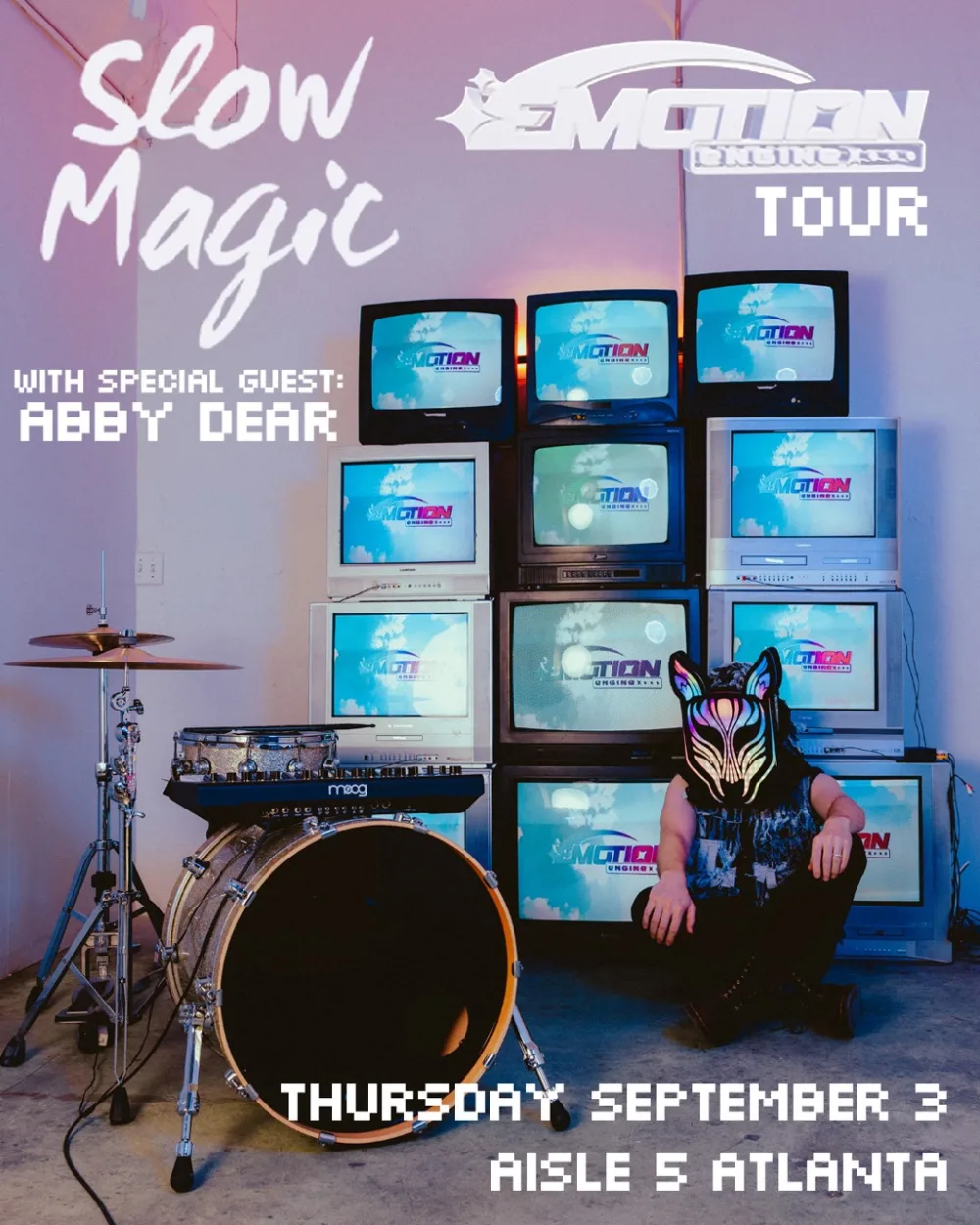 Slow Magic, Abby Dear — event flyer