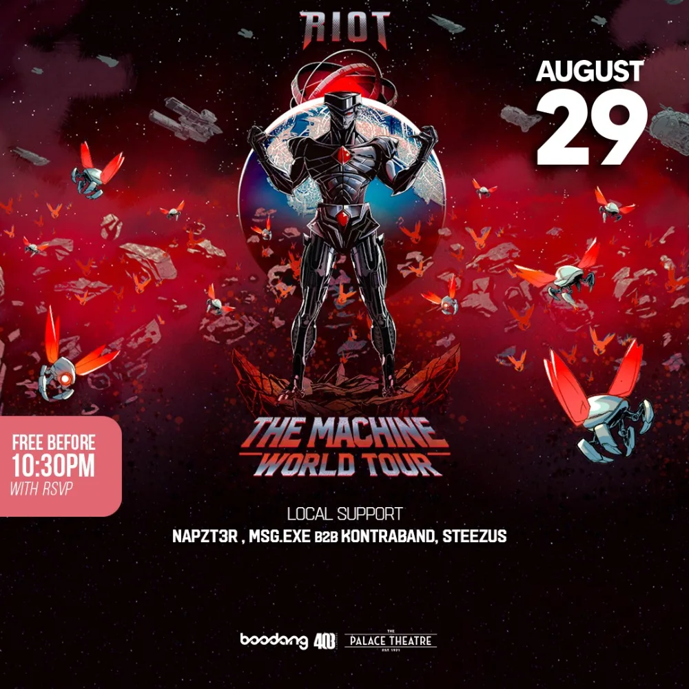 RIOT — event flyer