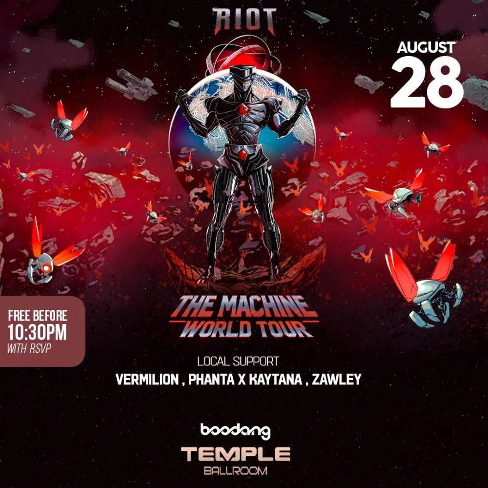 RIOT — event flyer