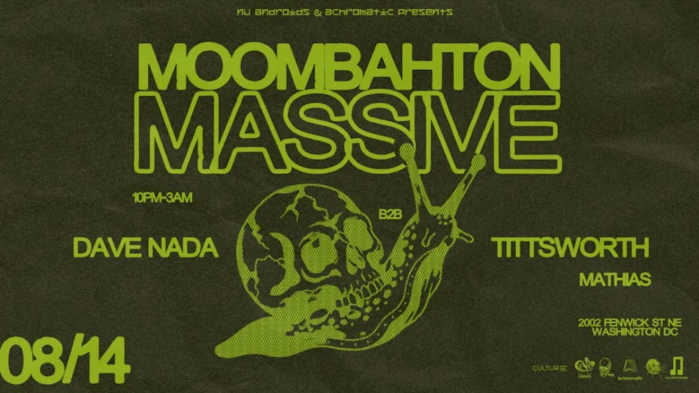 Nü Androids and Achromatic Presents — event flyer