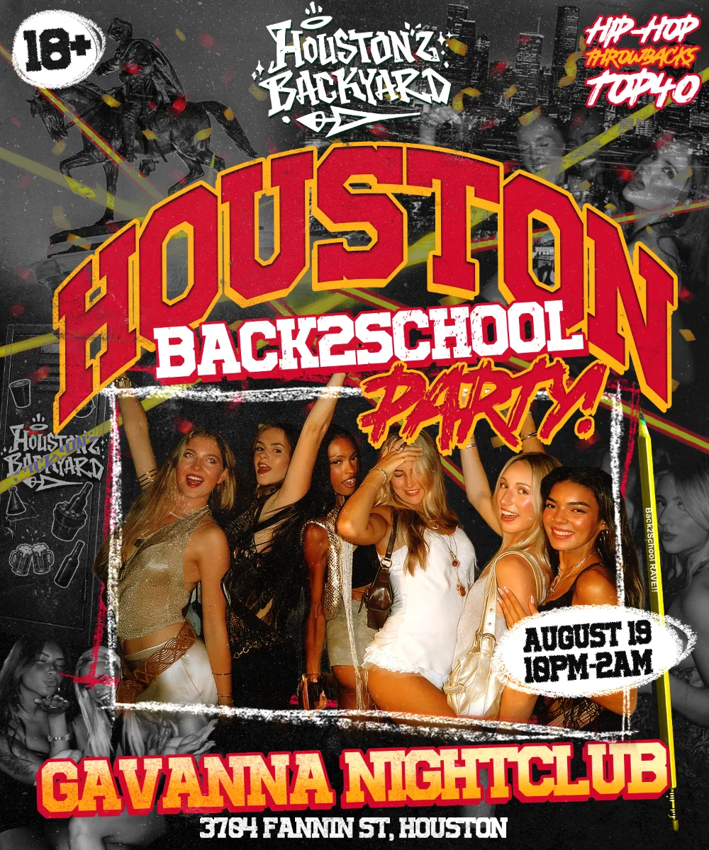 BACK TO SCHOOL PARTY - HOUSTON — event flyer