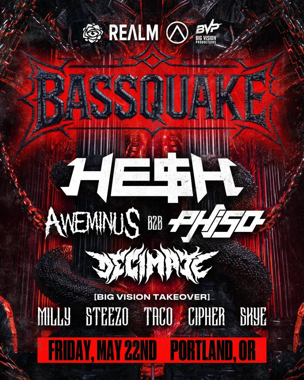 BASSQUAKE, HE$H – Portland – May 22 | Edmtrain