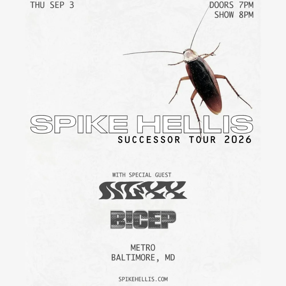 Spike Hellis, Bicep, Nuxx — event flyer