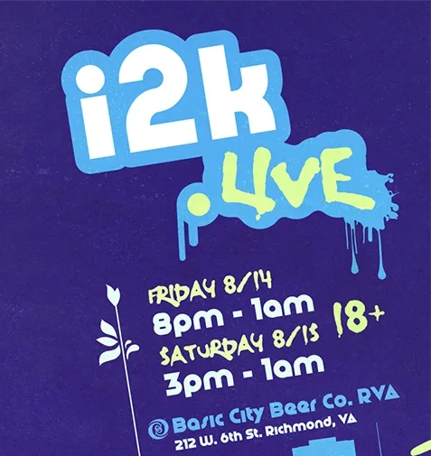 i2k.live Electronic Music Festival — event flyer