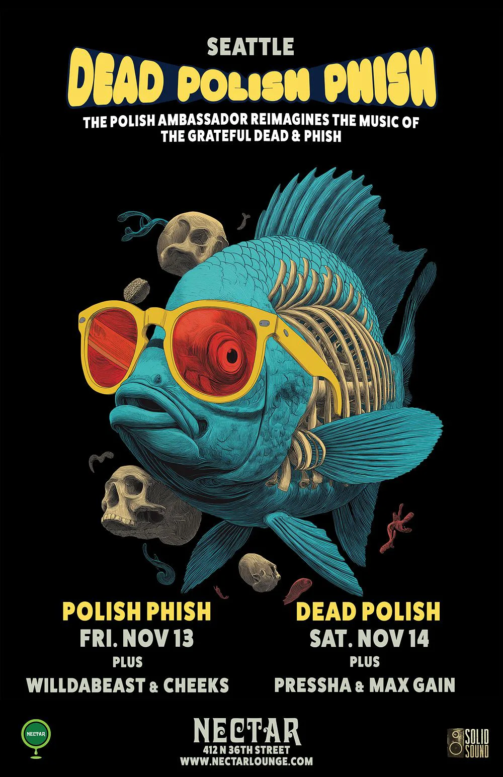 Event flyer for The Polish Ambassador, Dead Polish Phish