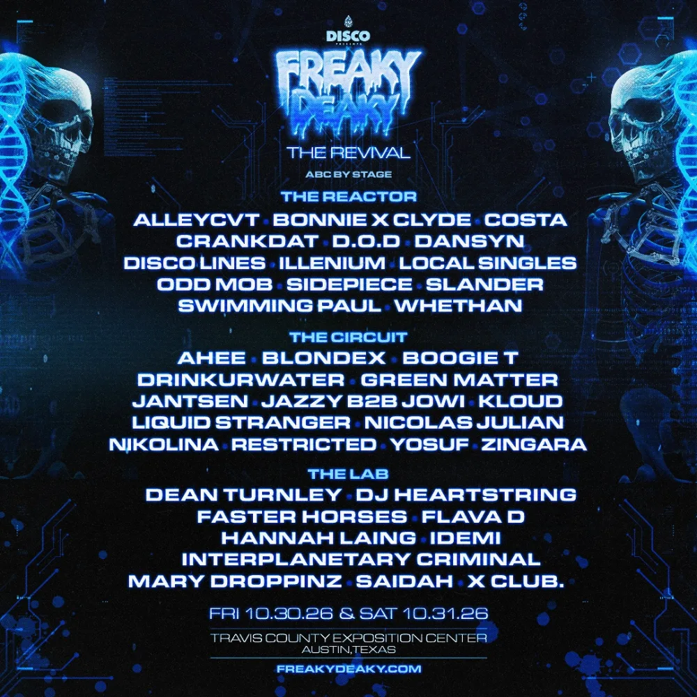 Freaky Deaky — event flyer