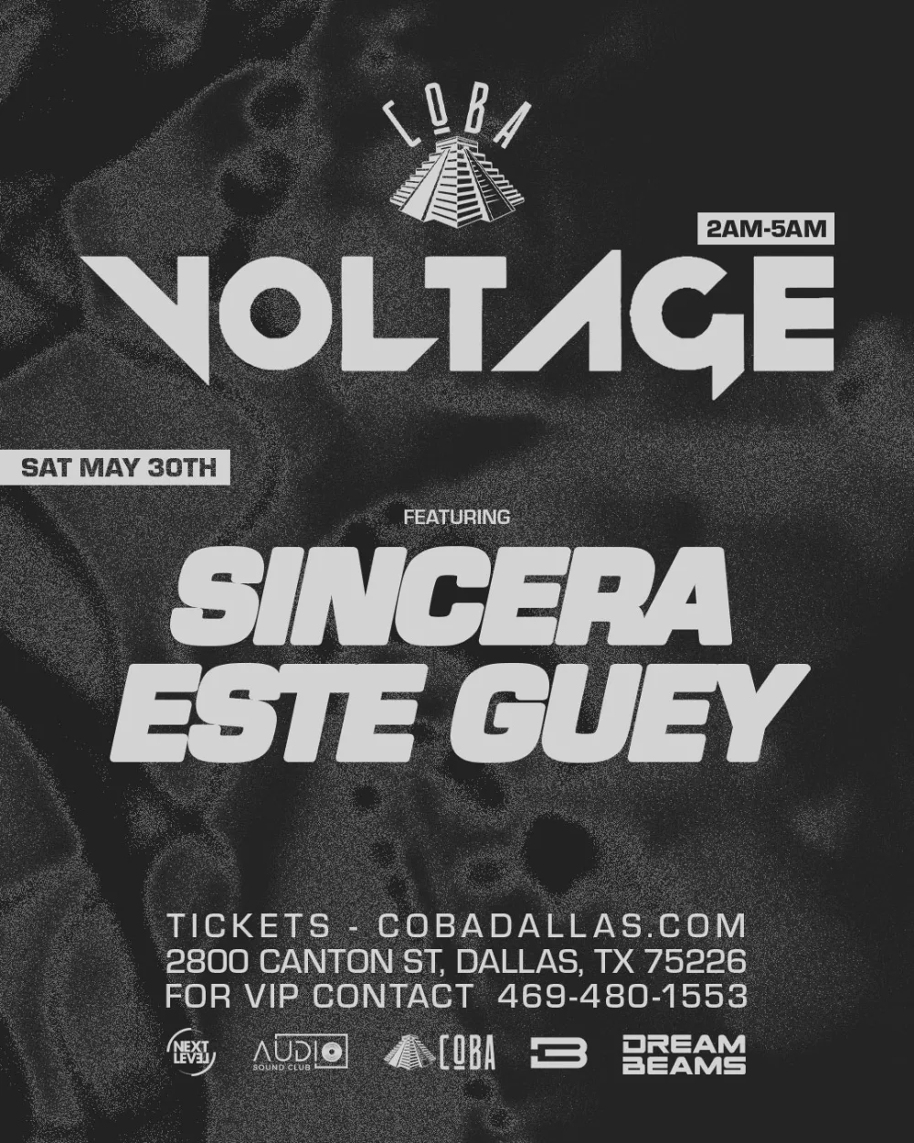 VOLTAGE at Coba After Hours  Dallas  May 30 | Edmtrain