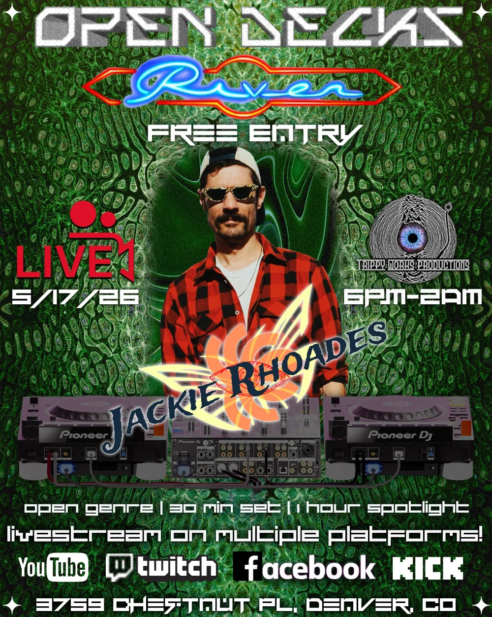 Open Decks - Jackie Rhoades, Nocturnxl – Denver – May 17 | Edmtrain