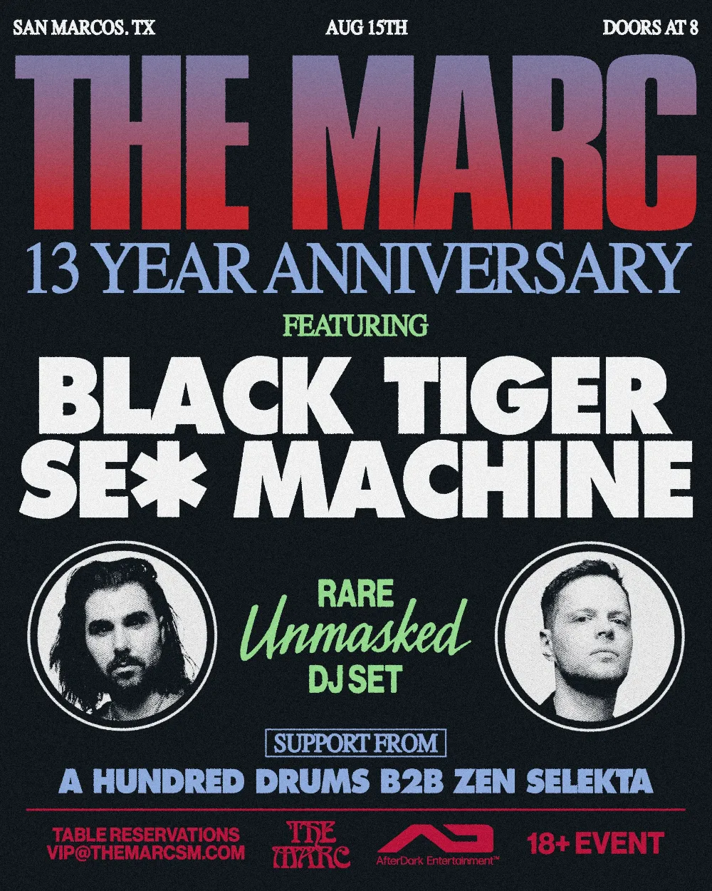 Black Tiger Sex Machine, Zen Selekta — event flyer