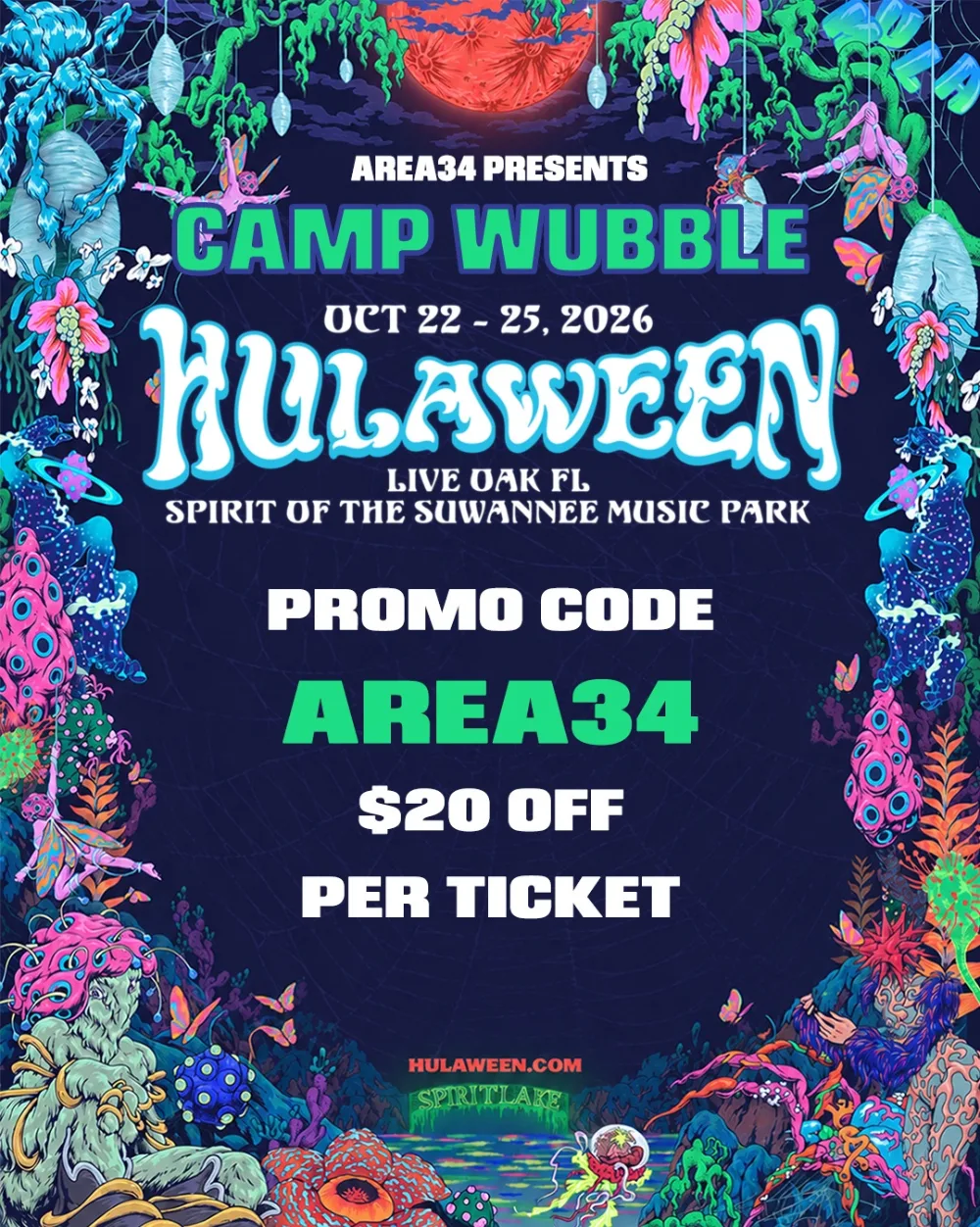 Area34 Presents - Camp Wubble — event flyer