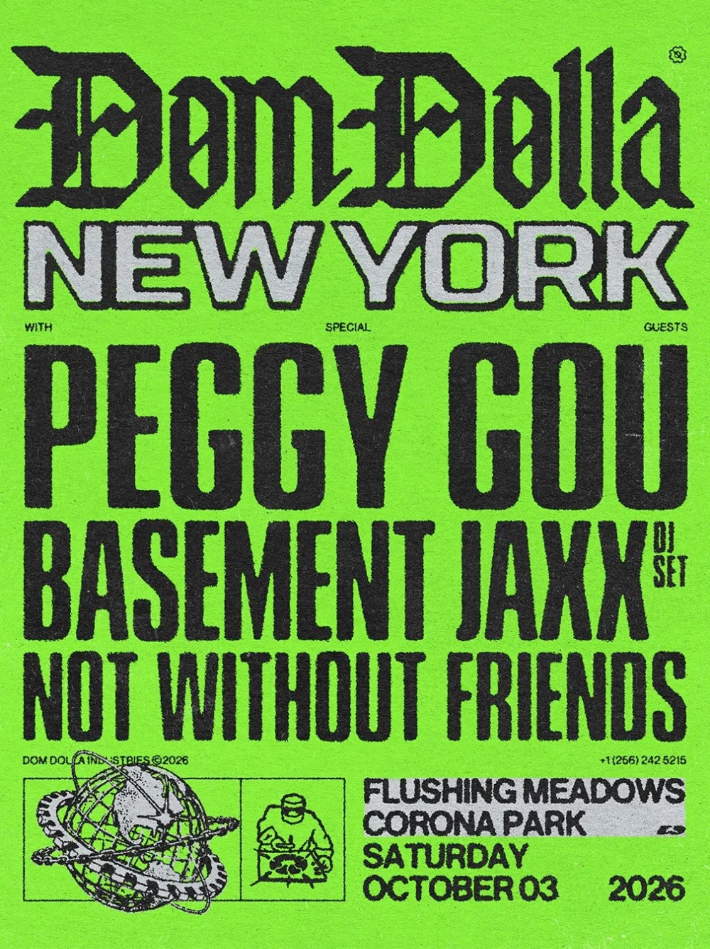 Dom Dolla, Peggy Gou, Basement Jaxx, NOT WITHOUT FRIENDS — event flyer