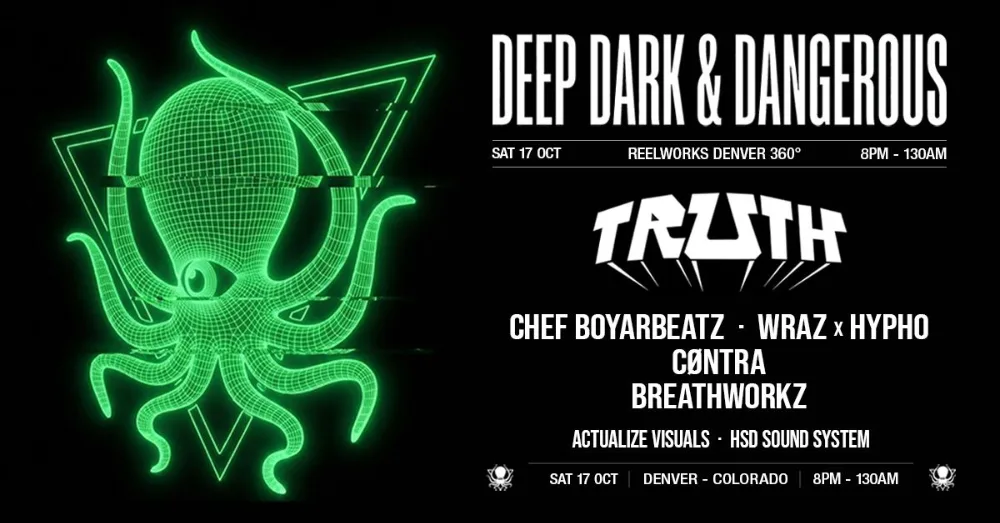 Truth, Chef Boyarbeatz, Hypho, CØNTRA, Breathworkz, Wraz — event flyer